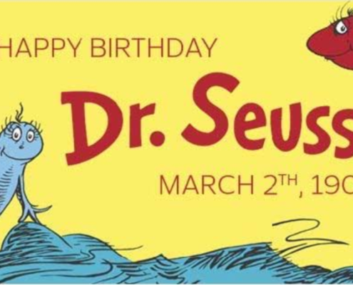 Lice Clinics of America Northern IL shows their Dr. Seuss birthday banner